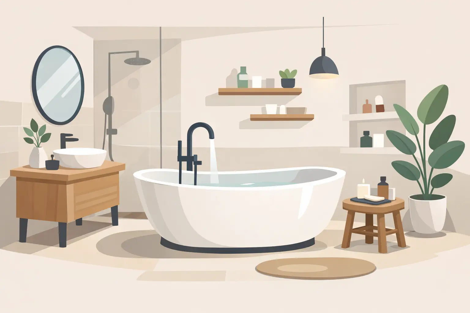 Baignoire autoportante petite salle de bain