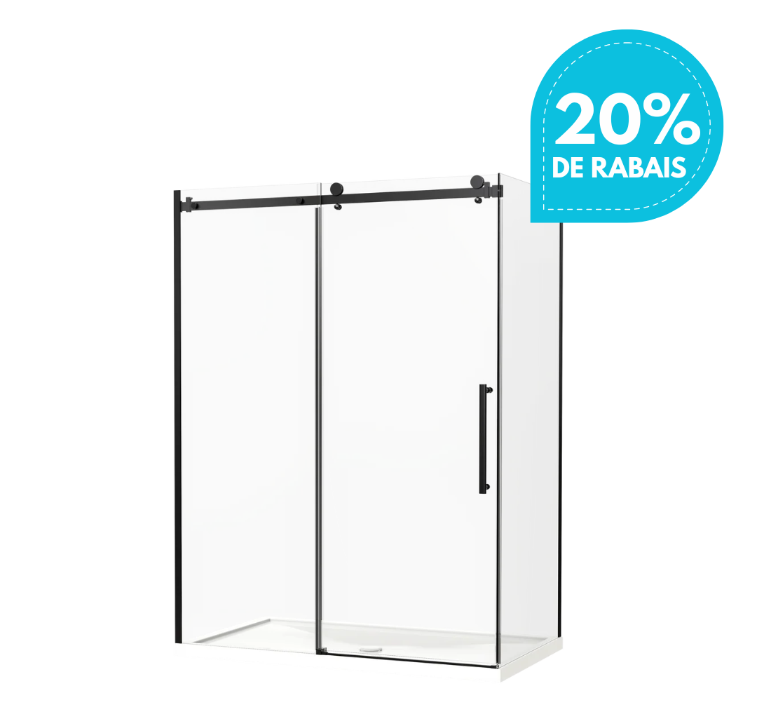 DOUCHE COULISSANTE - MIKKO 10MM NOIR