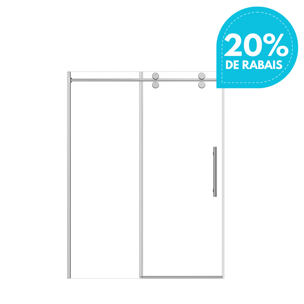 PORTE DE DOUCHE COULISSANTE - ZARO CHROME 8MM