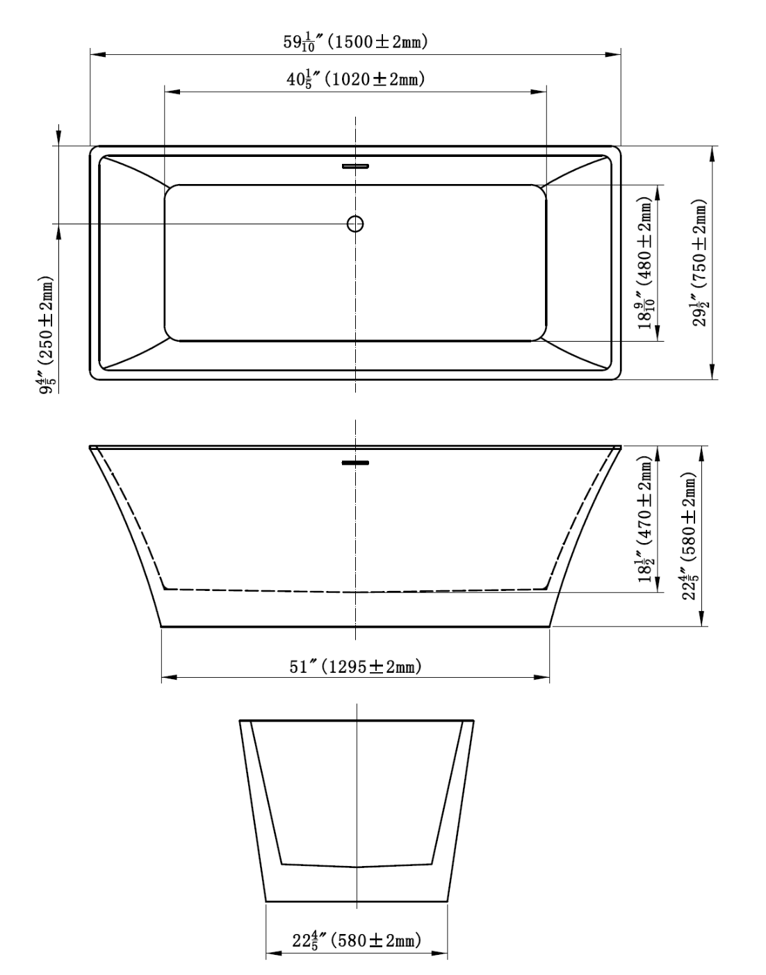 FREESTANDING BATHTUB - 8020