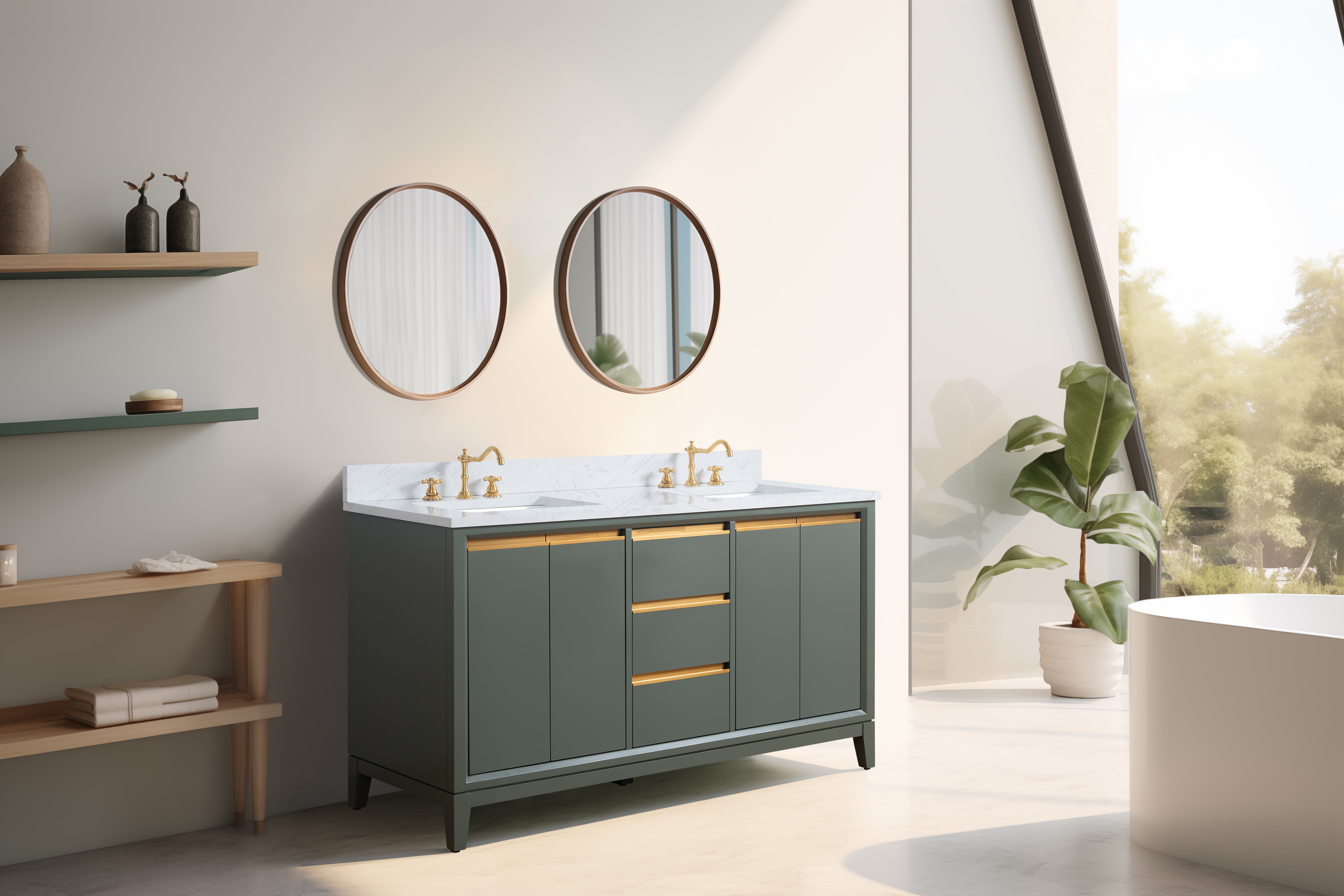 VANITY VA80 - 60" DOUBLE SINK