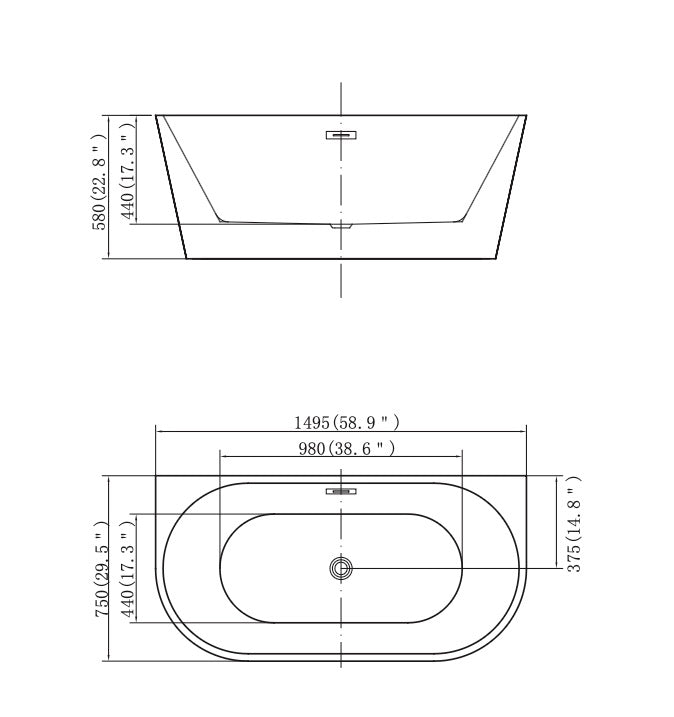 FREESTANDING BATHTUB - BORRA