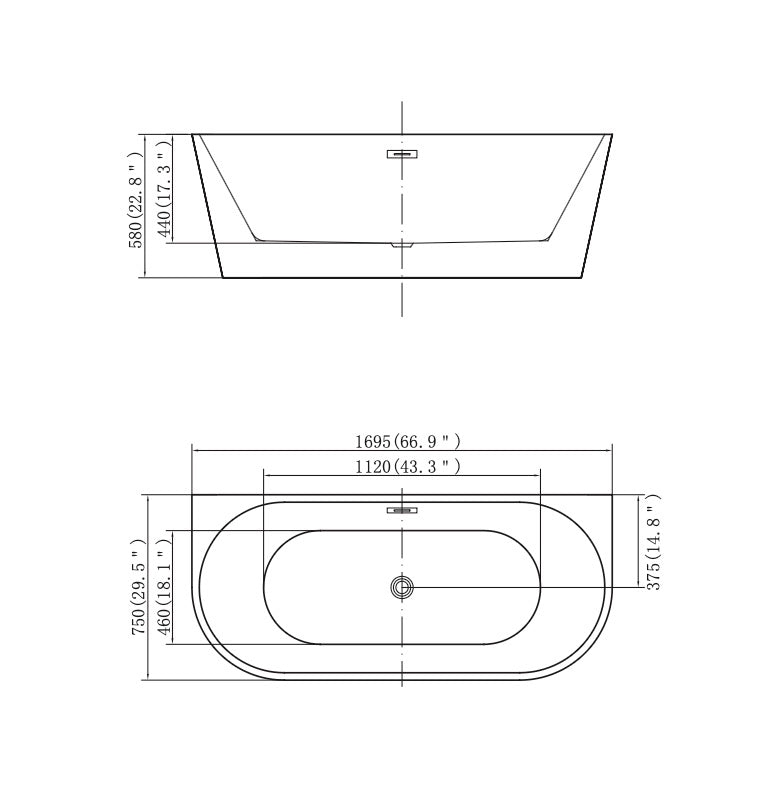 FREESTANDING BATHTUB - BORRA
