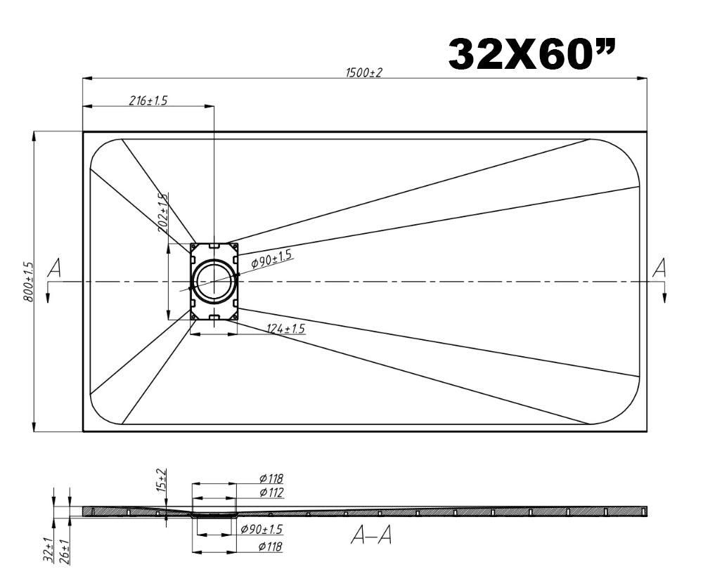 BASE DE DOUCHE - BRIZO NOIR
