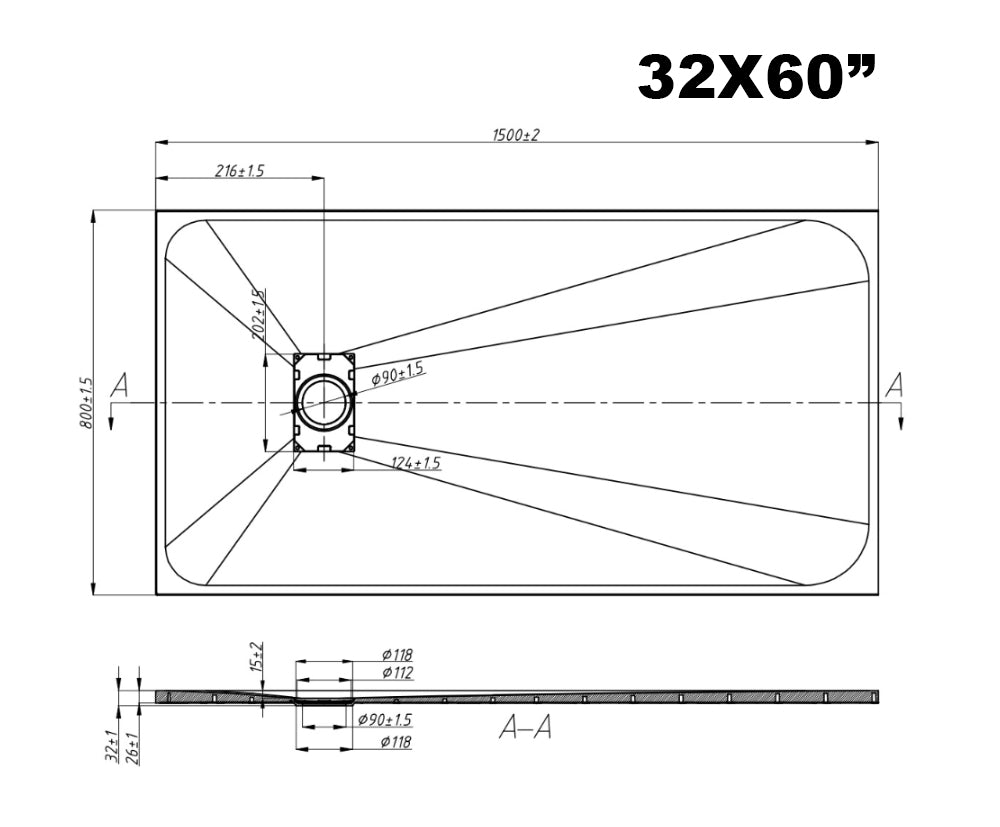 BASE DE DOUCHE - BRIZO GRIS