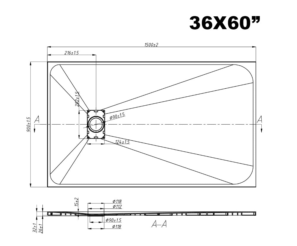 BASE DE DOUCHE - BRIZO NOIR