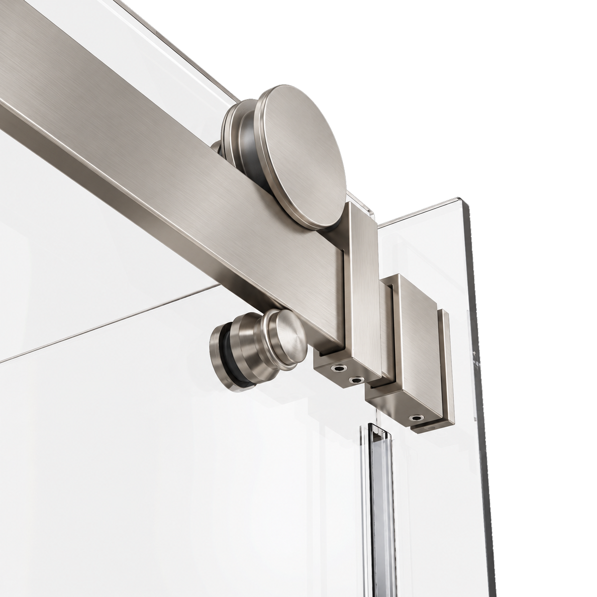 SLIDING SHOWER DOOR - MIKKO 10MM BRUSHED NICKEL