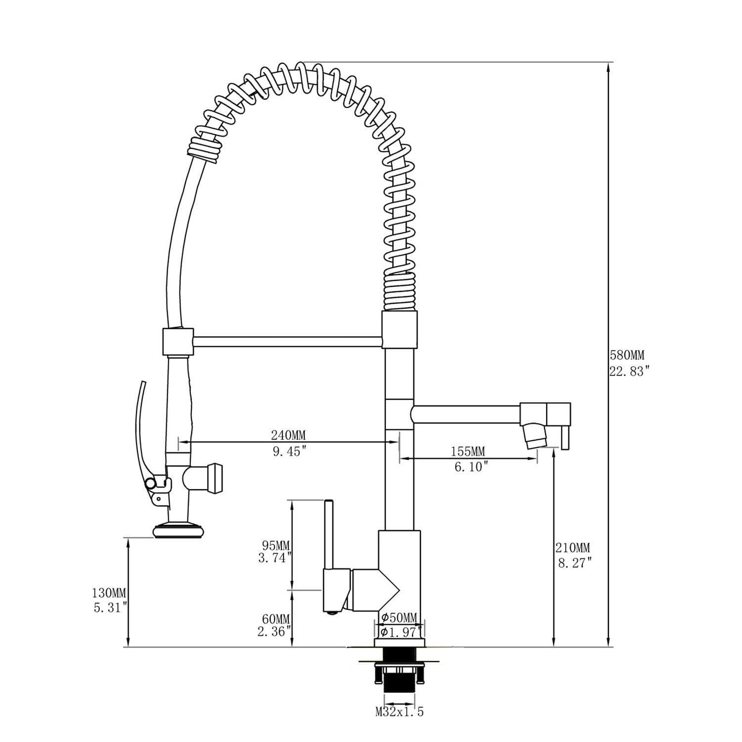 ROBINET DE CUISINE - C14BR BROSSÉ