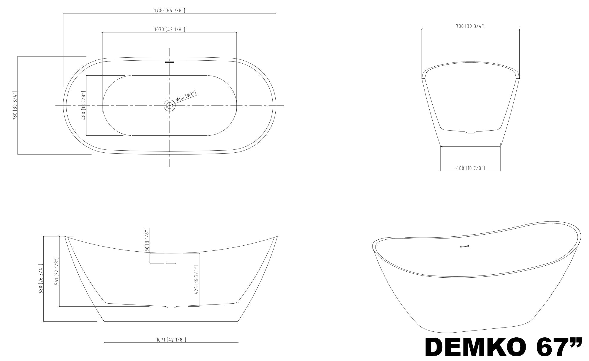 FREESTANDING BATHTUB - DEMKO (PROMO)