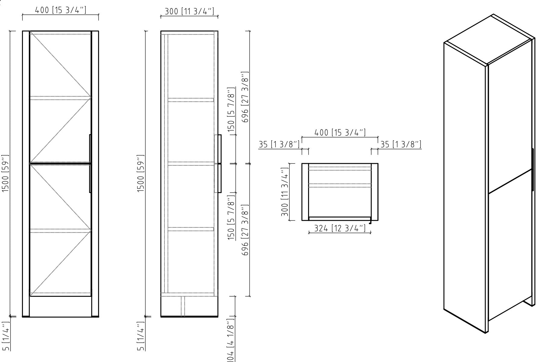 SIDE CABINET JIJI - 16"