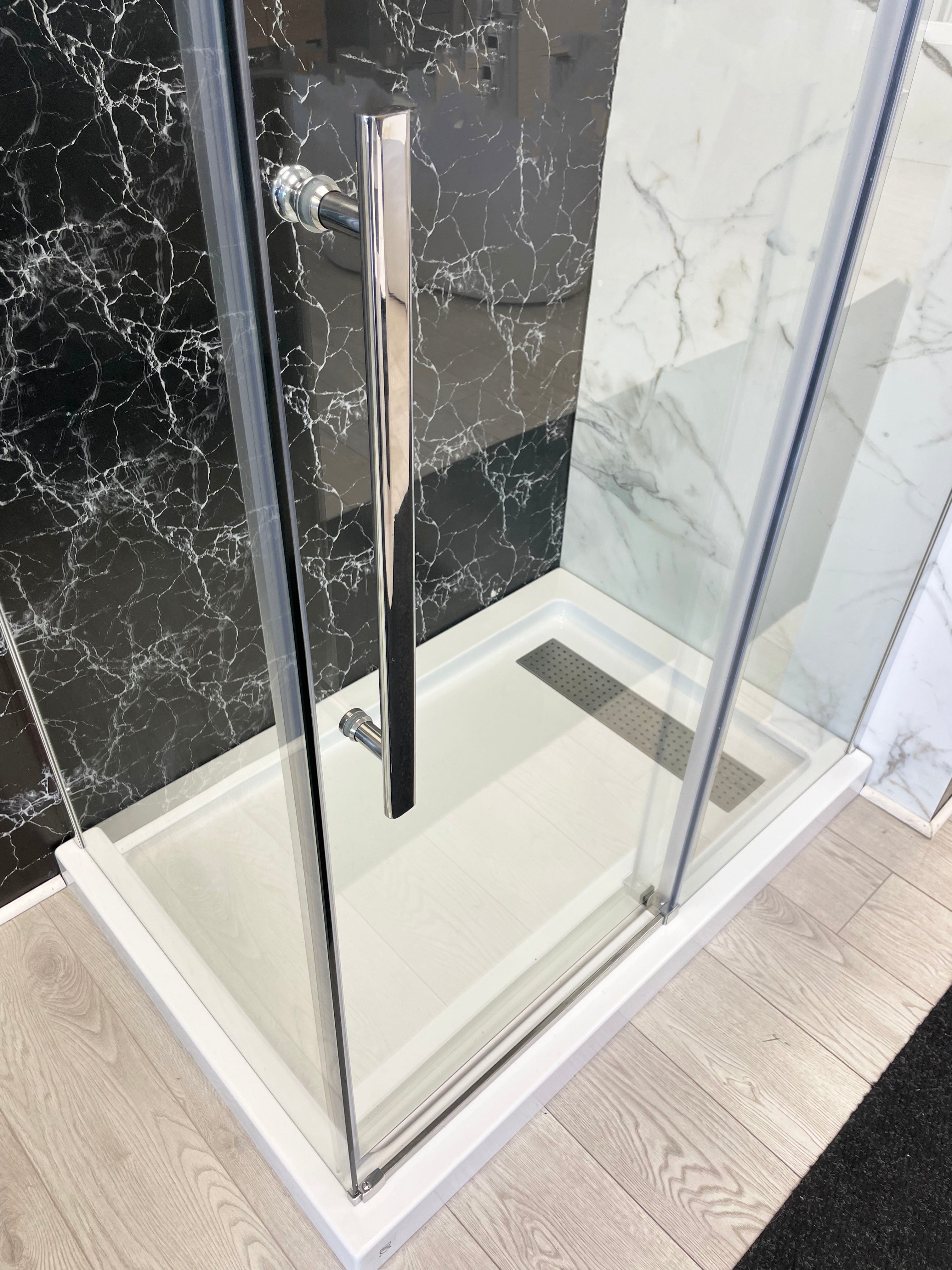 SLIDING DOOR CORNER SHOWER - MATEO 8MM