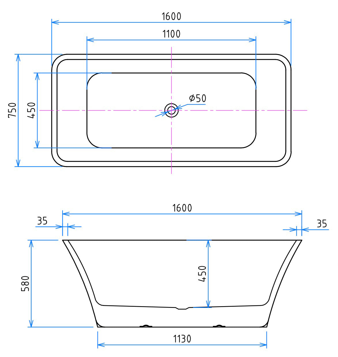 FREESTANDING BATHTUB - MONACO (PROMO)