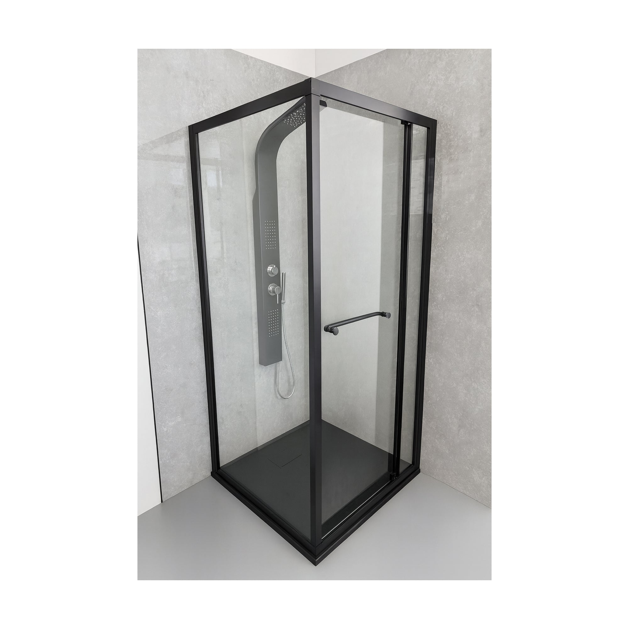 DOUCHE CARRÉ - RONALDO 36 x 36" NOIR