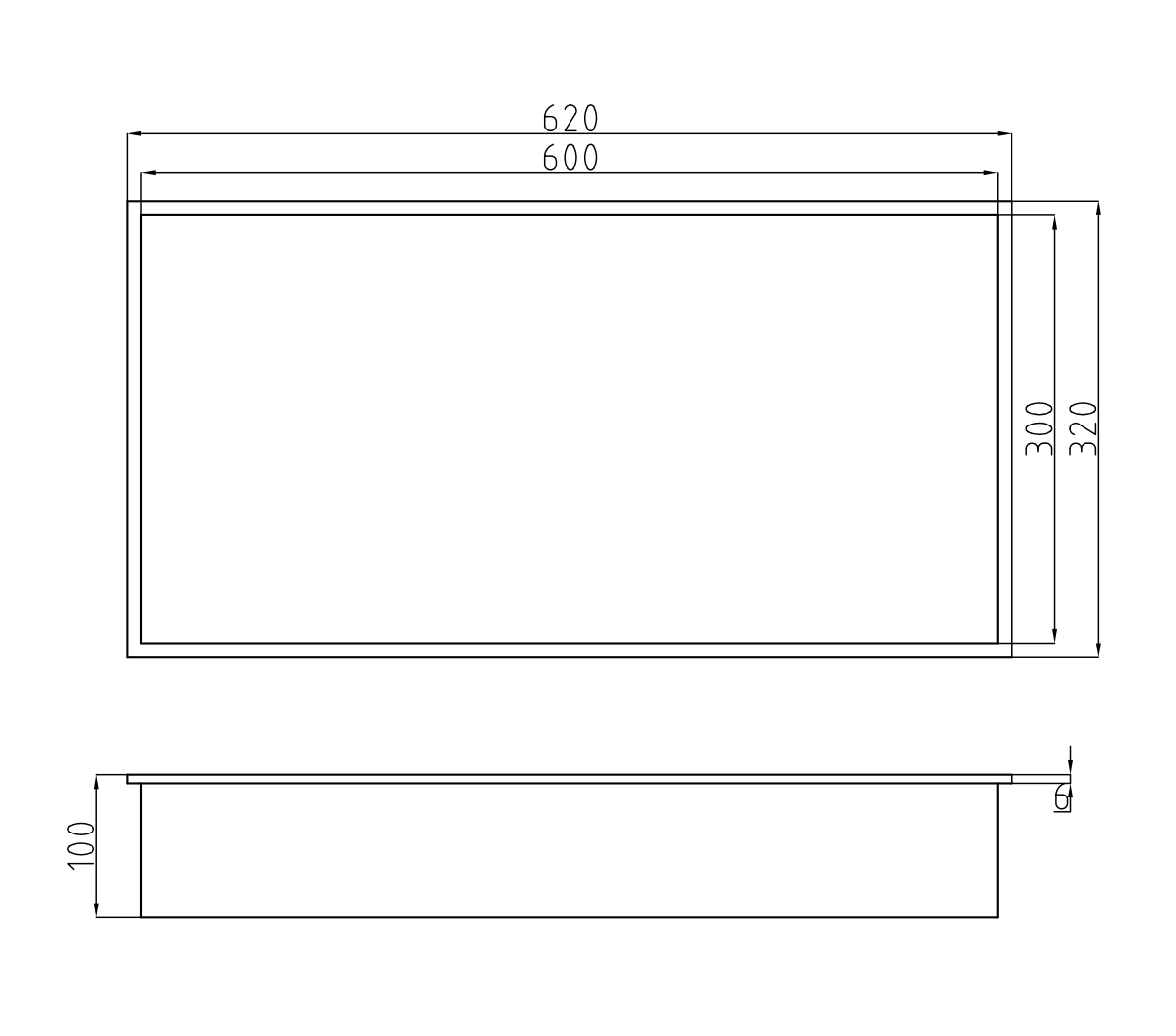 SHOWER WALL NICHE - 12 X 24" BRUSHED GOLD
