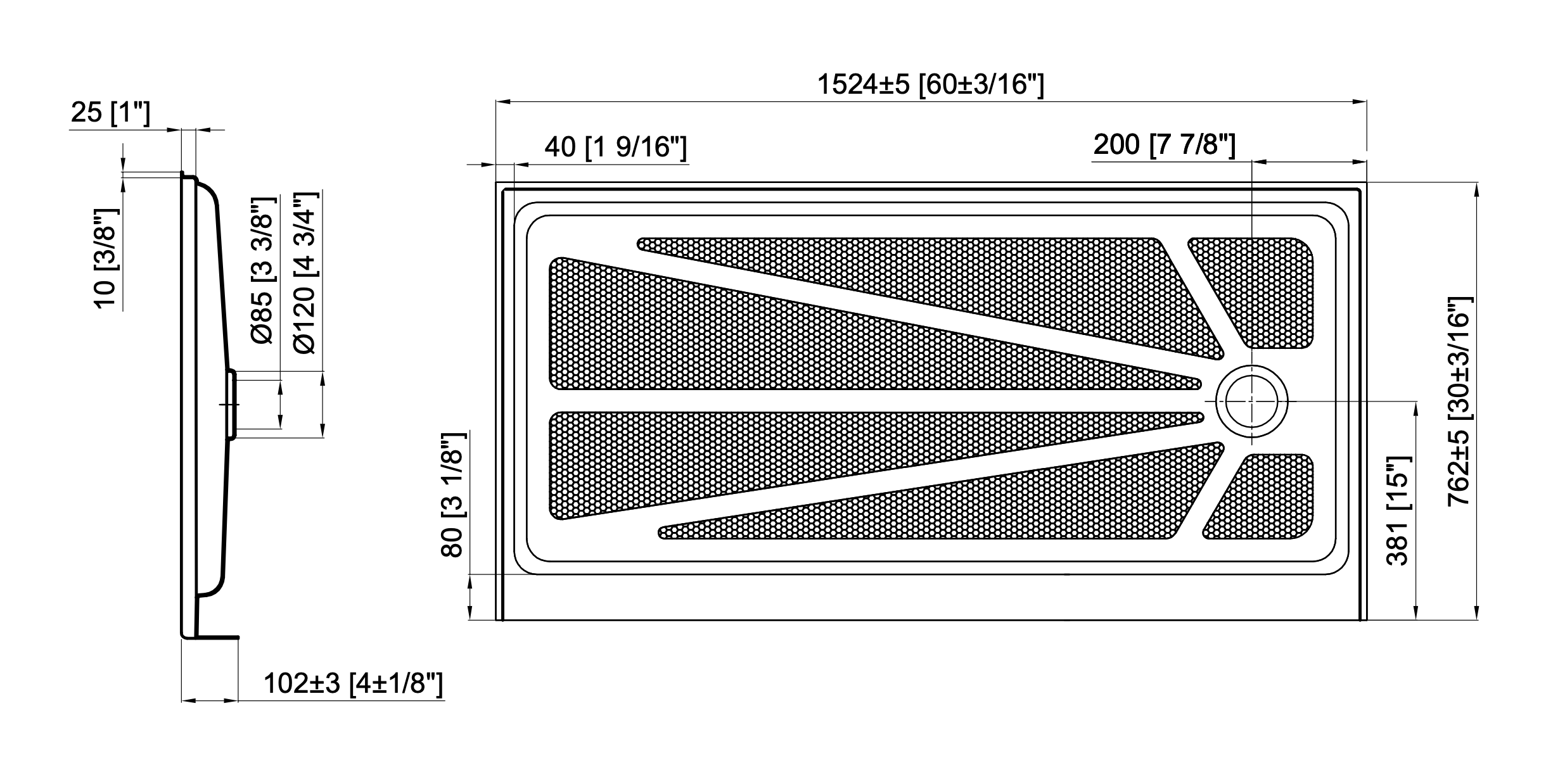 BASE DE DOUCHE - 60 X 30" ALCÔVE