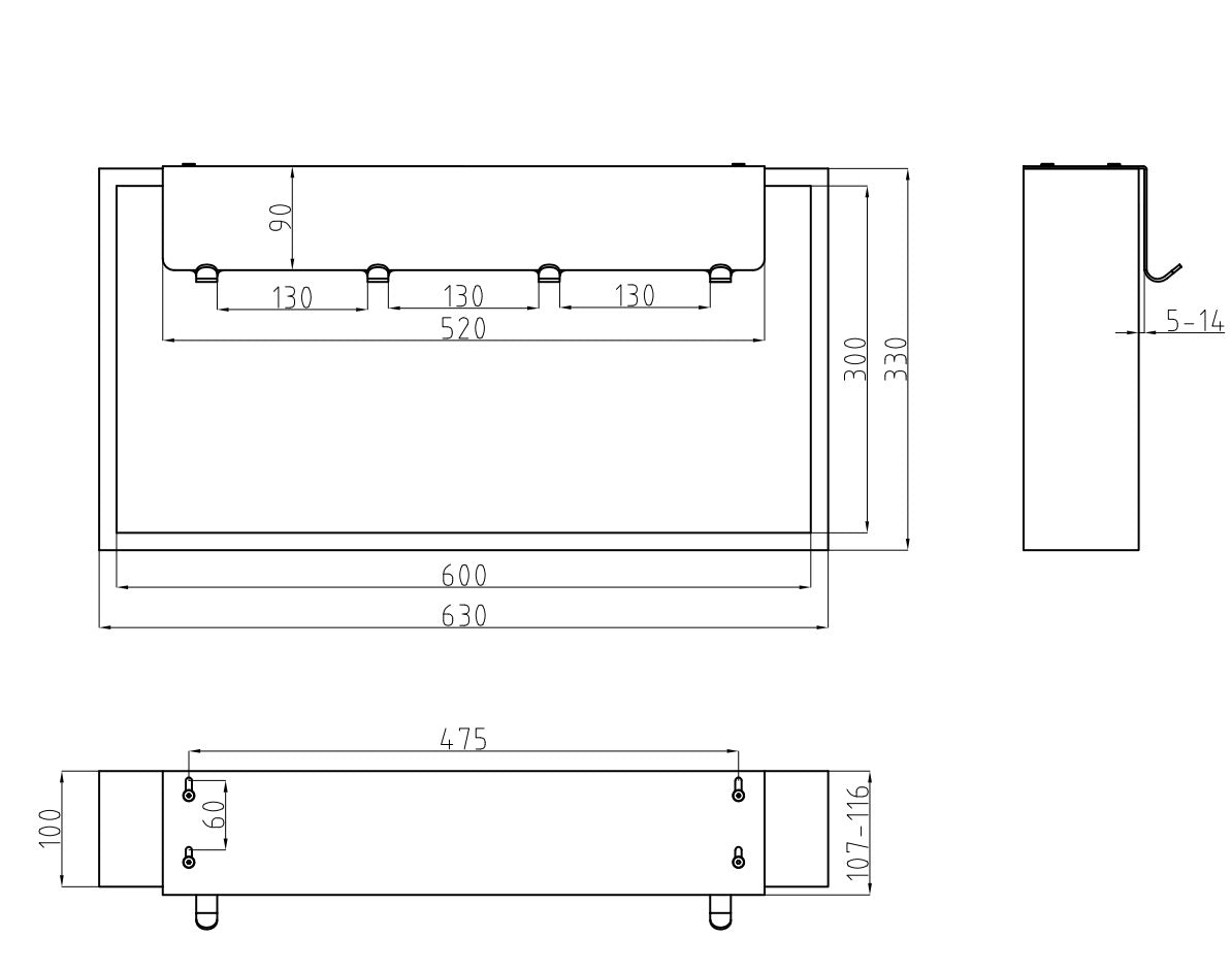 FREESTANDING SHOWER NICHE - 12 X 24" WHITE