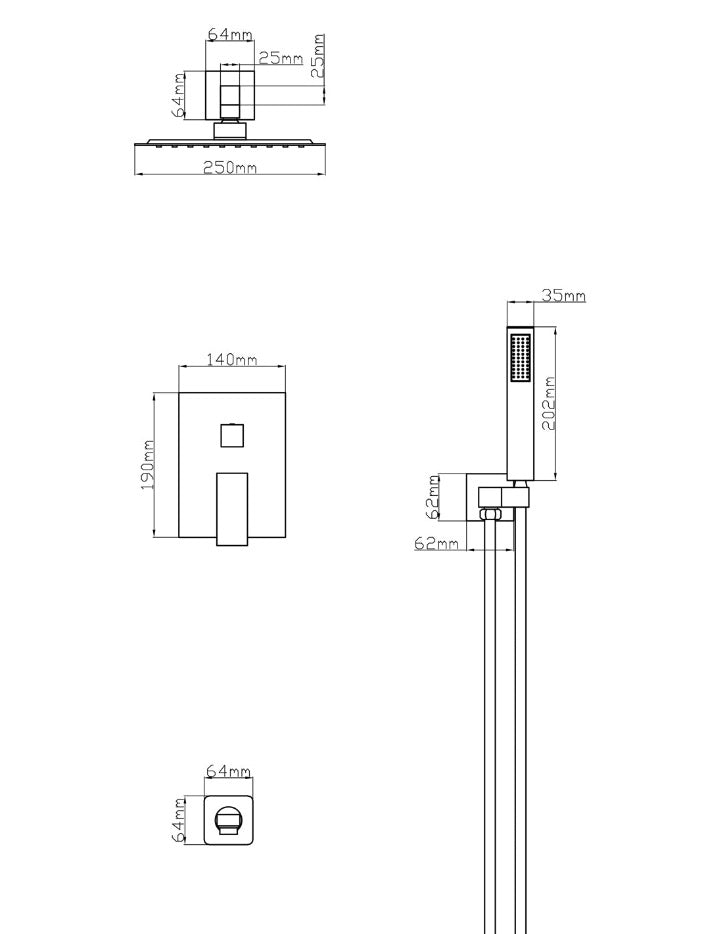 BATH SHOWER FAUCET - D45BR