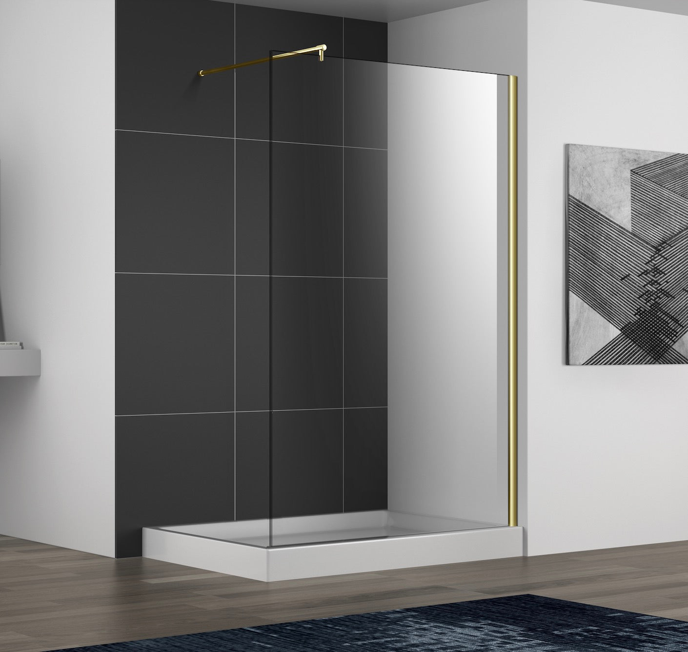 SHOWER PANEL - ITALO BRUSHED GOLD