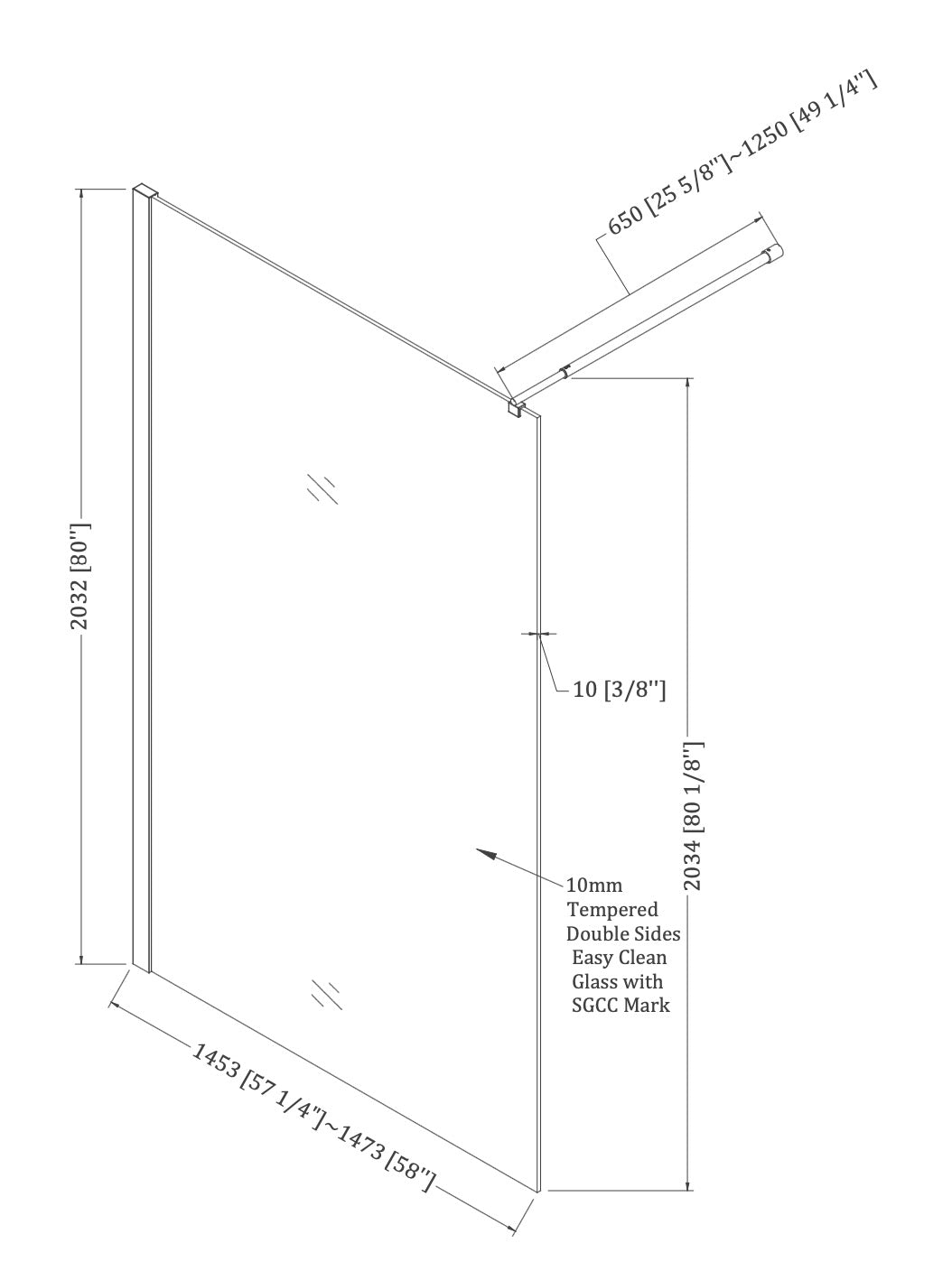 SHOWER PANEL - ITALO BRUSHED GOLD