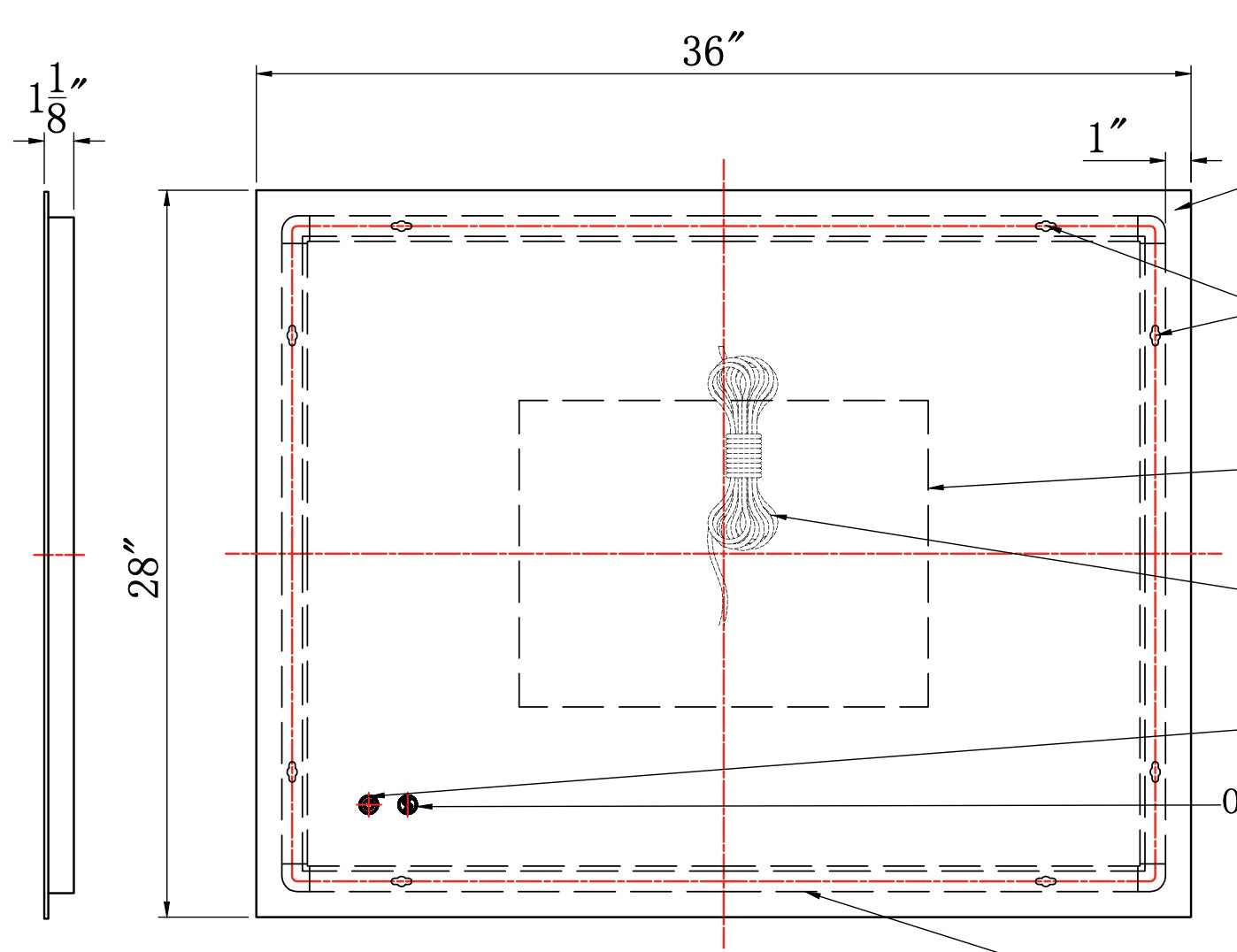 LED MIRROR - RIGA 36 X 32"