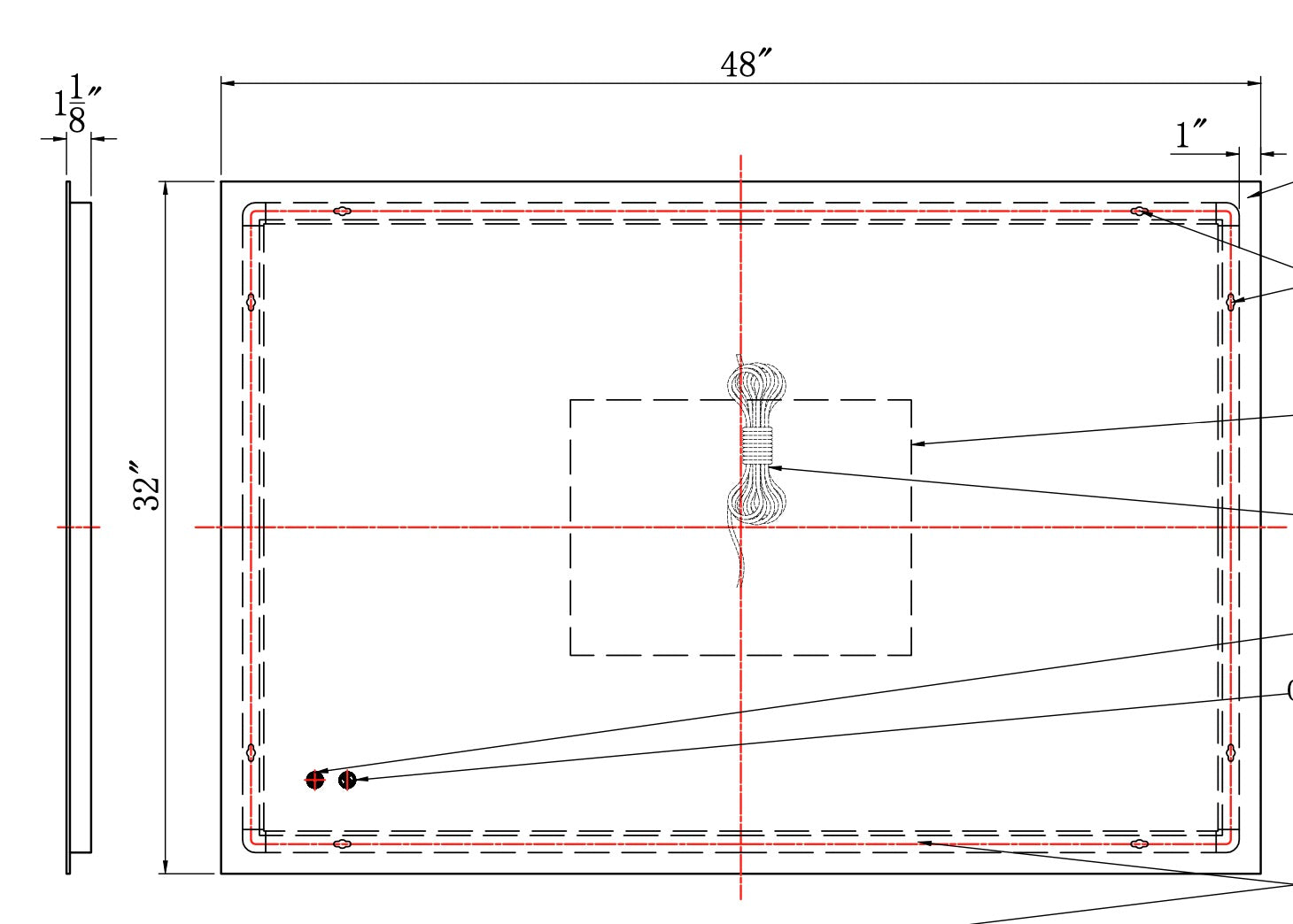 LED MIRROR - RIGA 48 X 32"