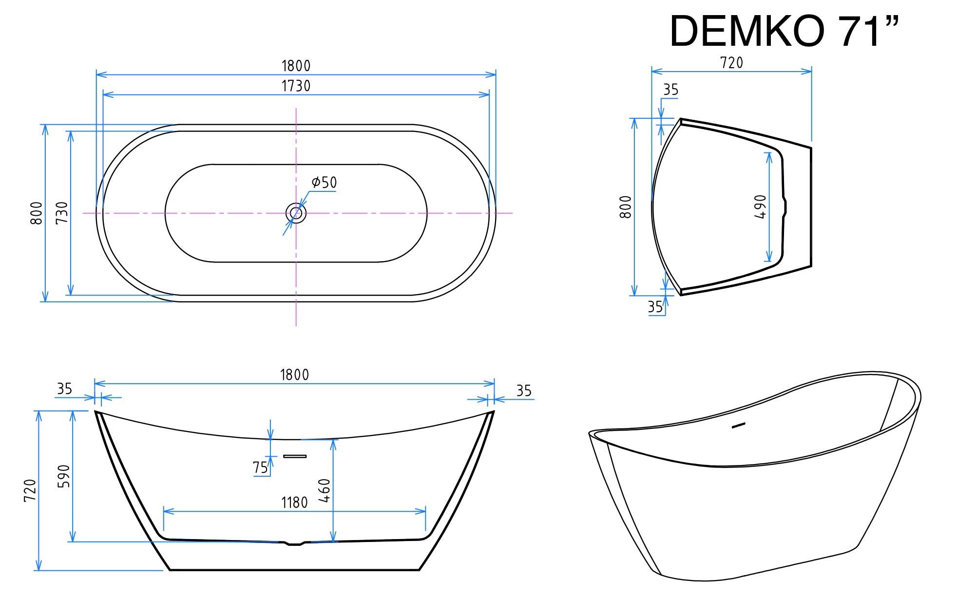 FREESTANDING BATHTUB - DEMKO (PROMO)
