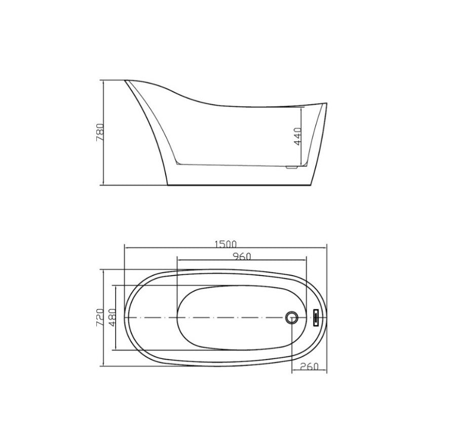 BAIN AUTOPORTANT - MURANO 59"