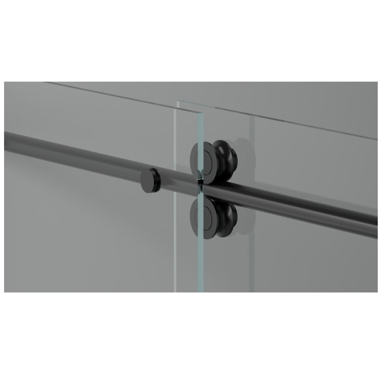 PORTE DE DOUCHE COULISSANTE MYTO - 10MM NOIR