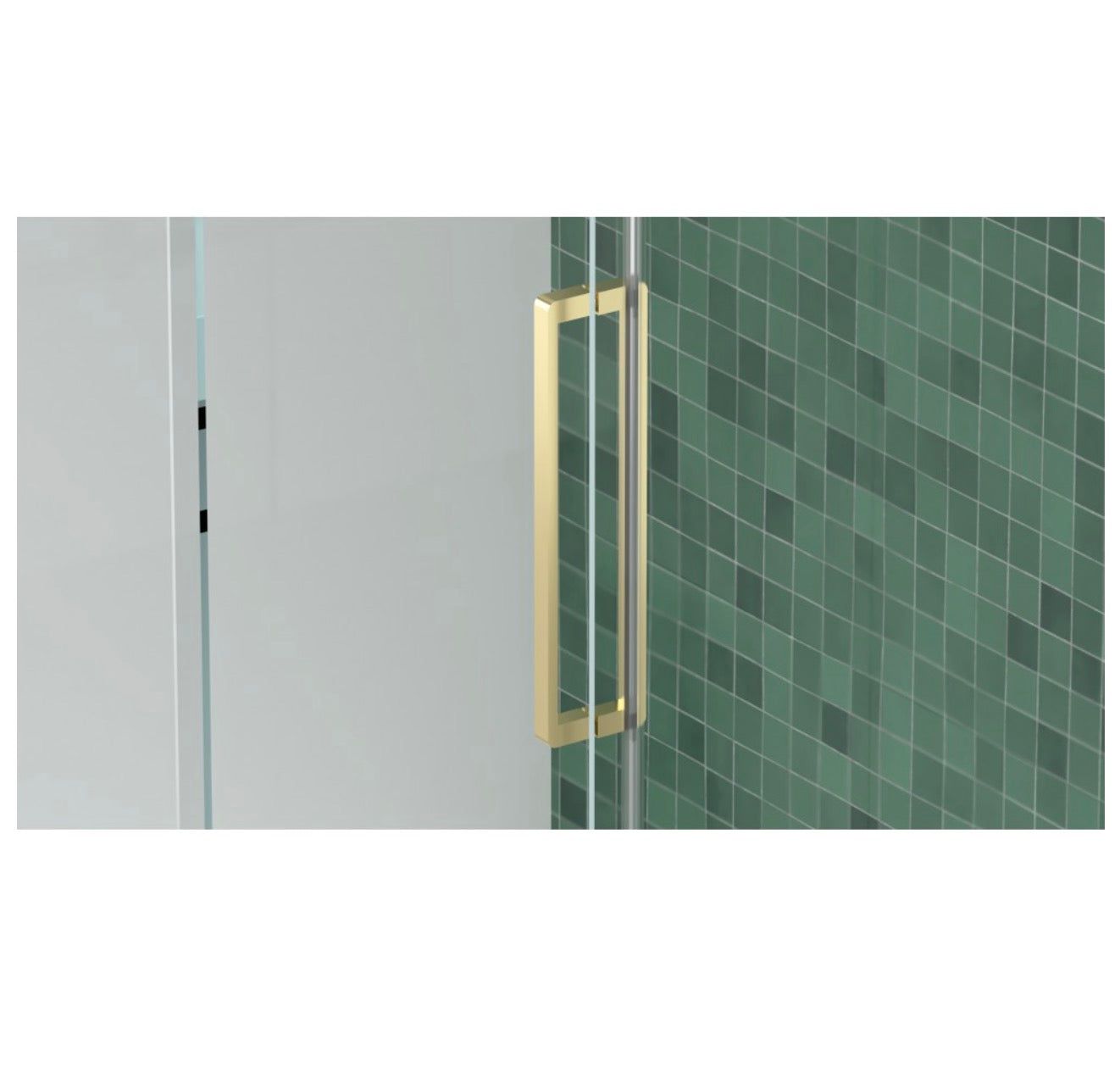 PORTE DE DOUCHE COULISSANTE MYTO - 10MM OR BROSSÉ