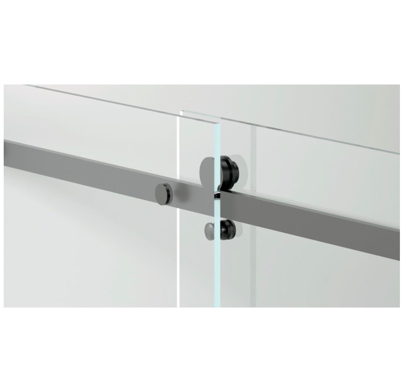 PORTE DE DOUCHE COULISSANTE - MIKOTO 10MM NOIR