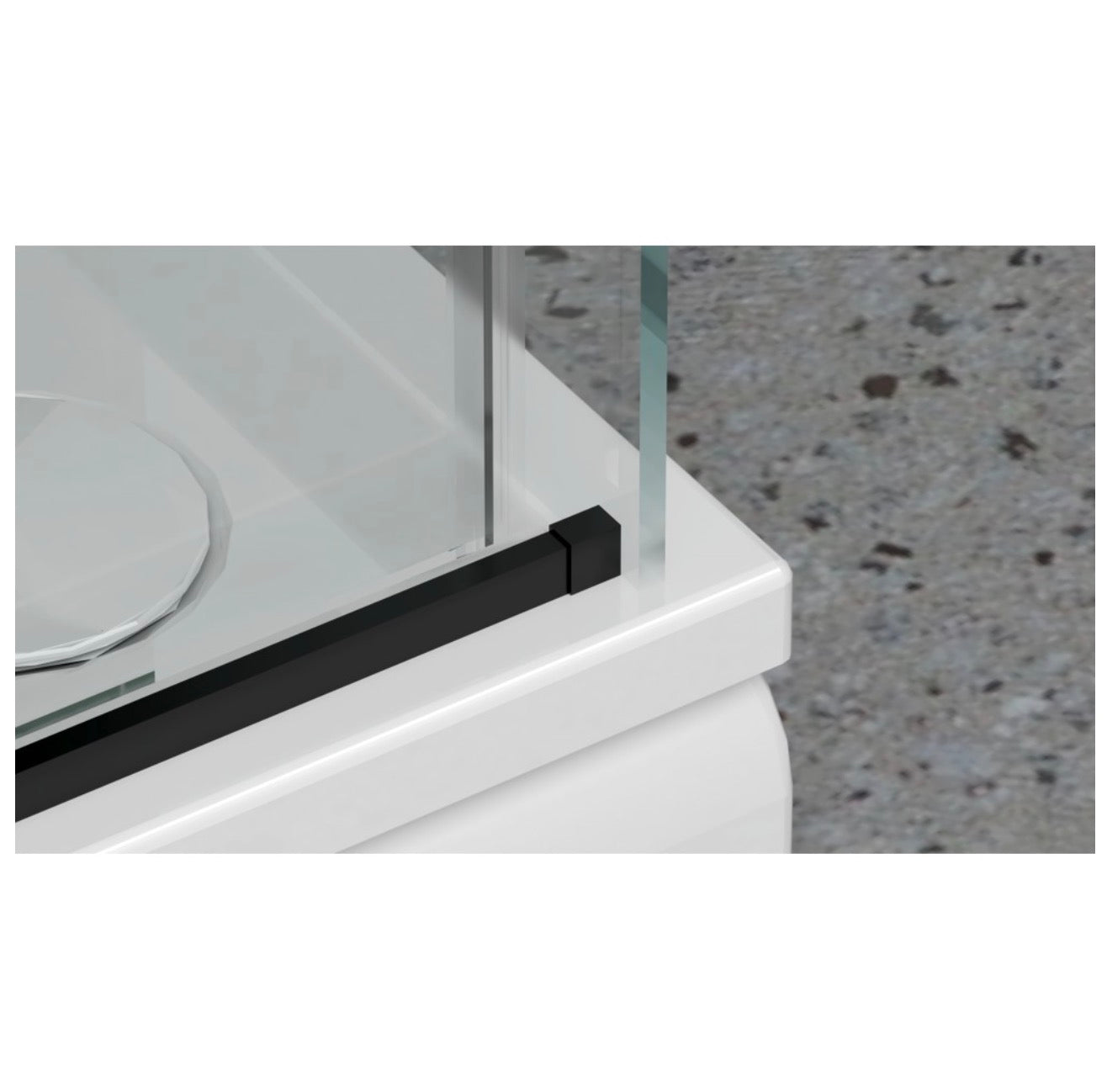 PORTE DE DOUCHE COULISSANTE - MIKOTO 10MM NOIR