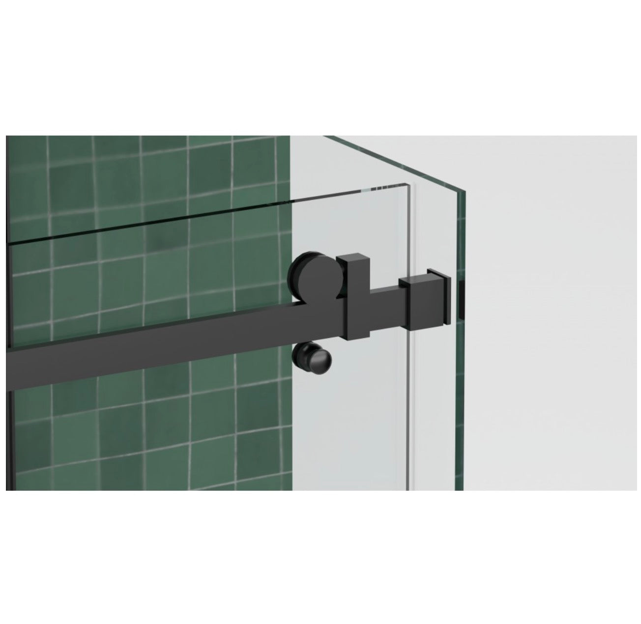 PORTE DE DOUCHE COULISSANTE - MIKOTO 10MM NOIR