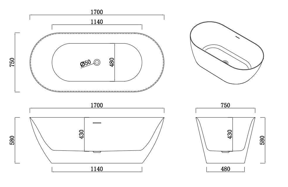 FREESTANDING BATHTUB - HERMA