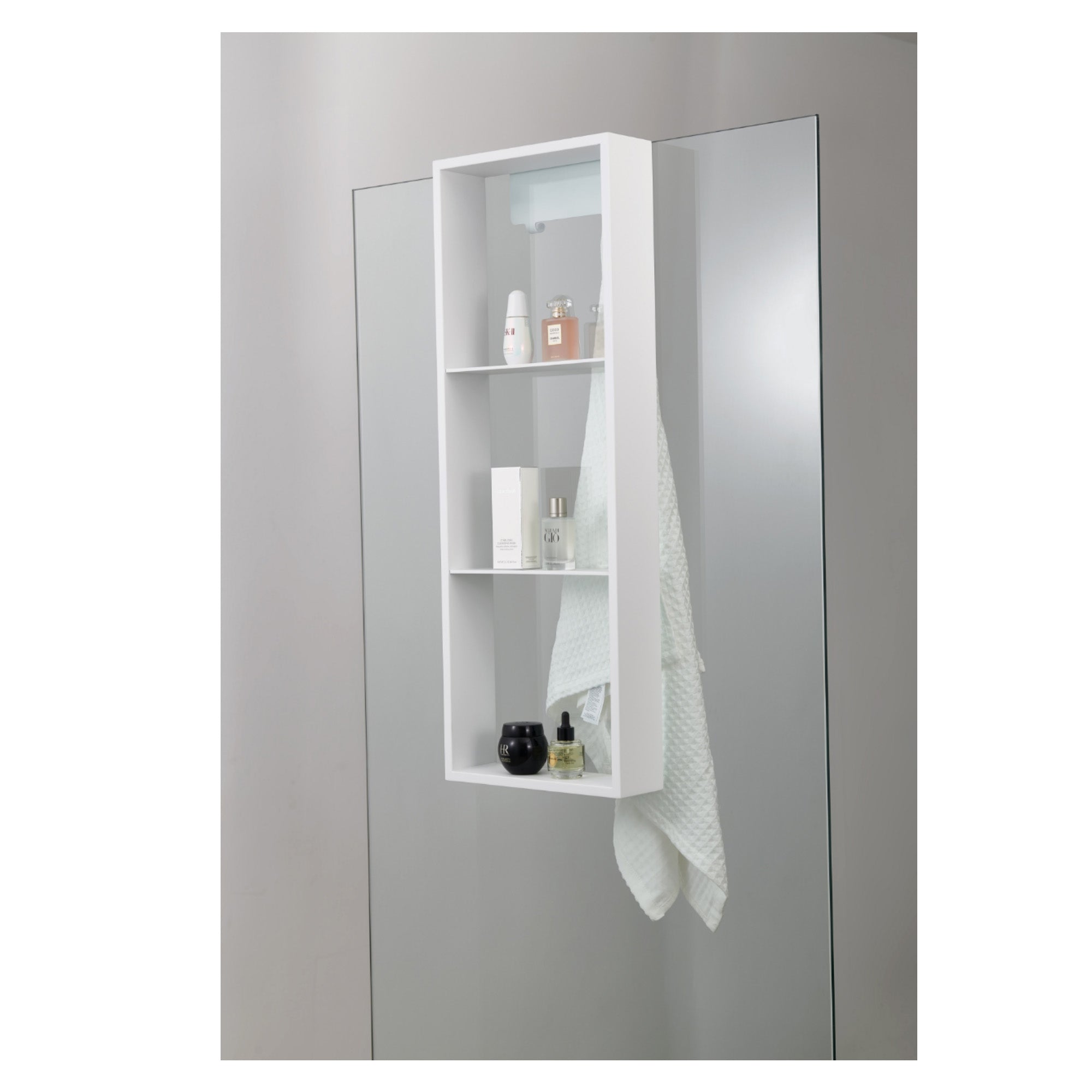 NICHE DE DOUCHE AUTOPORTANTE - 12 X 36" BLANC