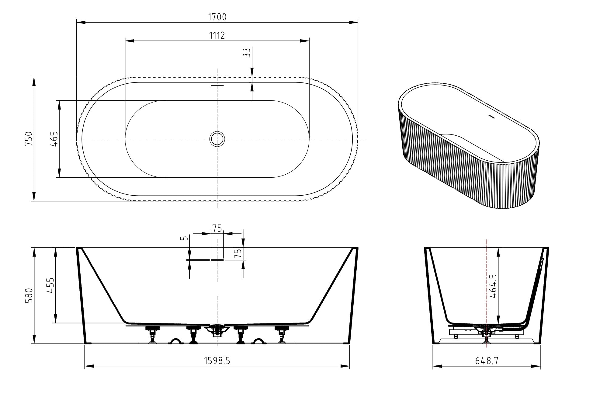 FREESTANDING BATHTUB - VELINO