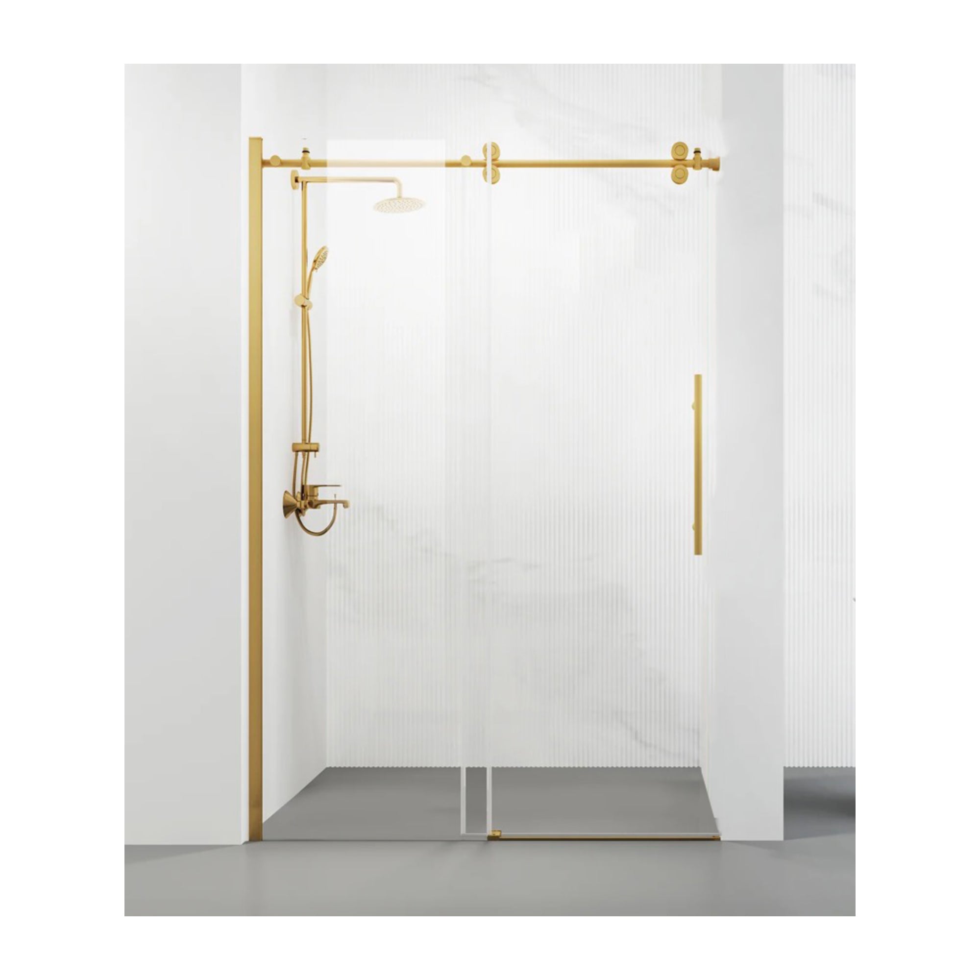 SLIDING DOOR - ZARO BRUSHED GOLD 8MM