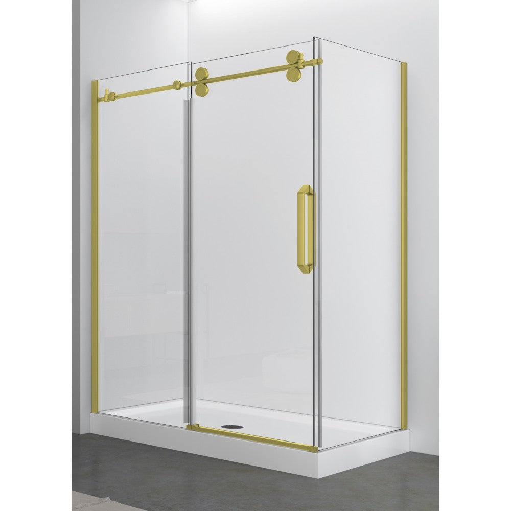 SLIDING SHOWER - ZARO BRUSHED GOLD 8MM