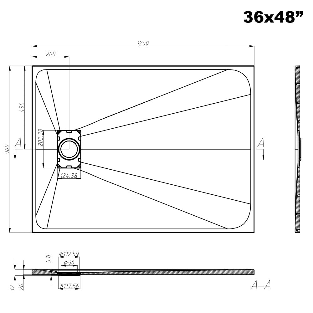 BASE DE DOUCHE - BRIZO BLANC - SALLE DE BAIN VODA