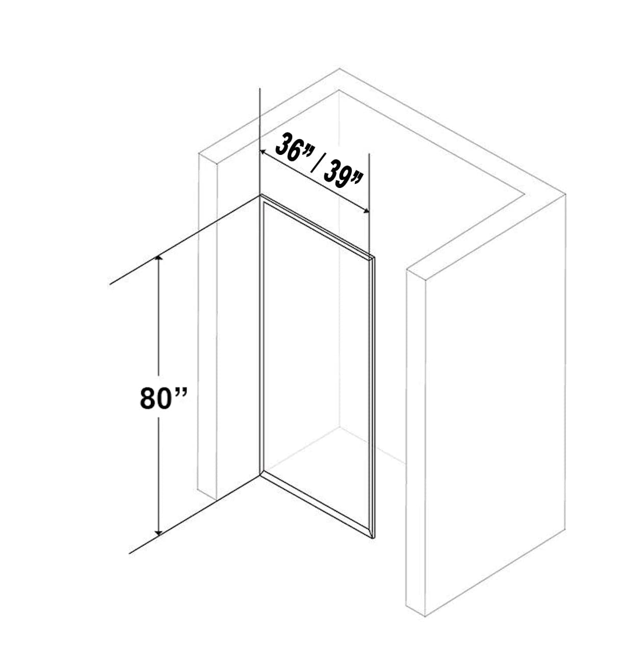 PANNEAU DE DOUCHE - ZOE 80" - SALLE DE BAIN VODA