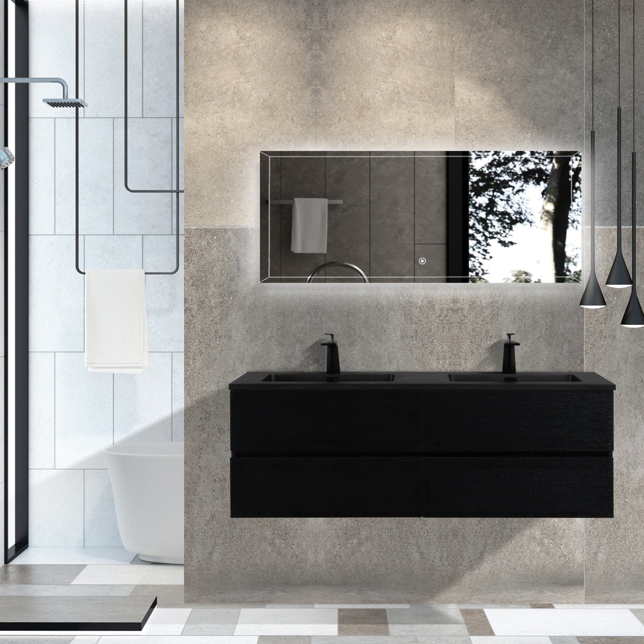 VANITÉ JIJI - 60" DOUBLE - SALLE DE BAIN VODA