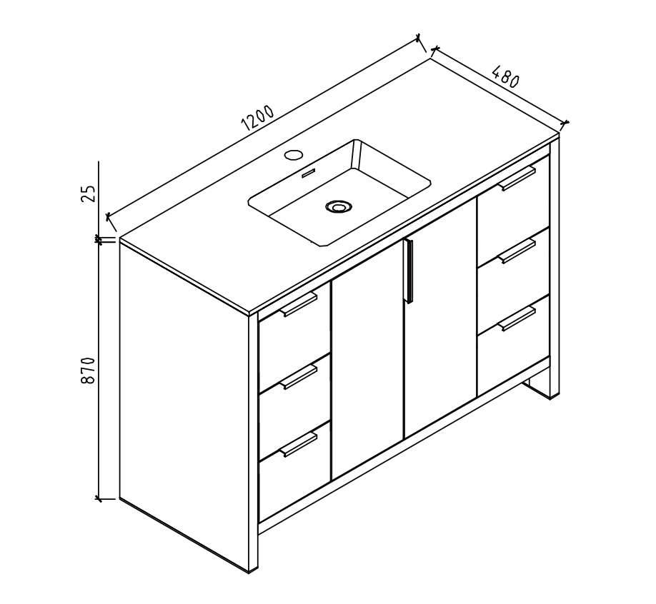 VANITÉ LUKA - 48" - SALLE DE BAIN VODA
