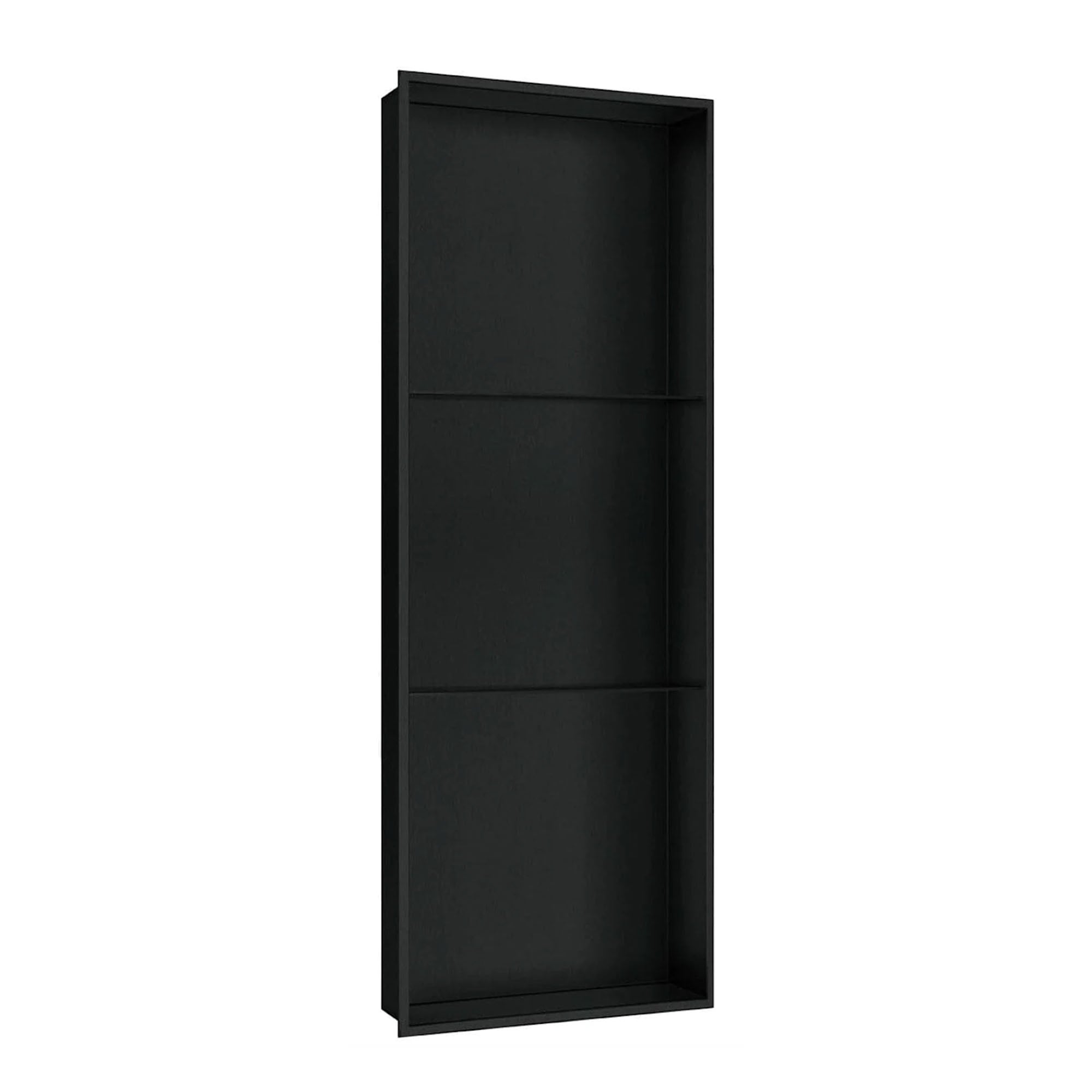 NICHE DE DOUCHE - 12 X 36" NOIR (AVEC TABLETTES)