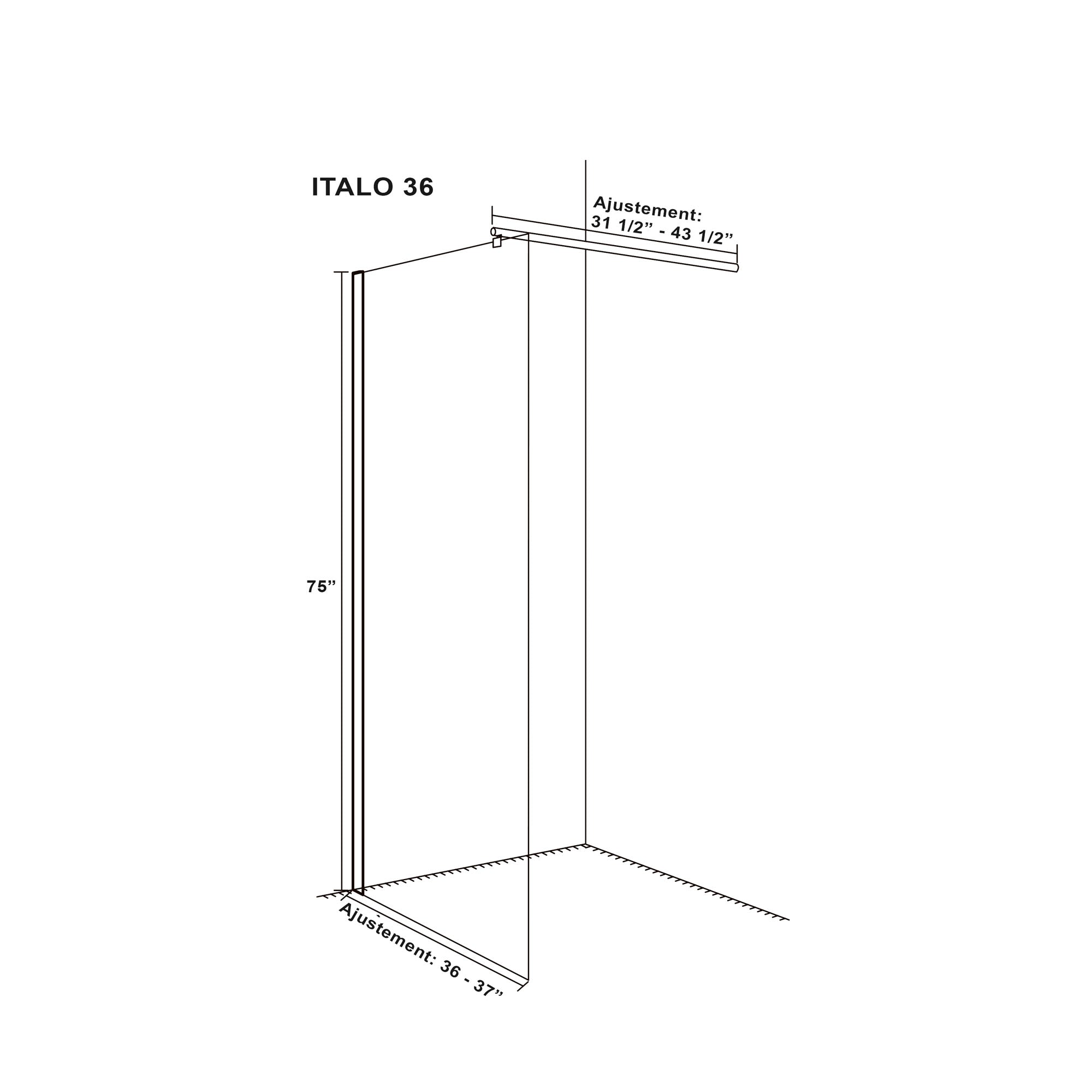 SHOWER PANEL - ITALO BLACK