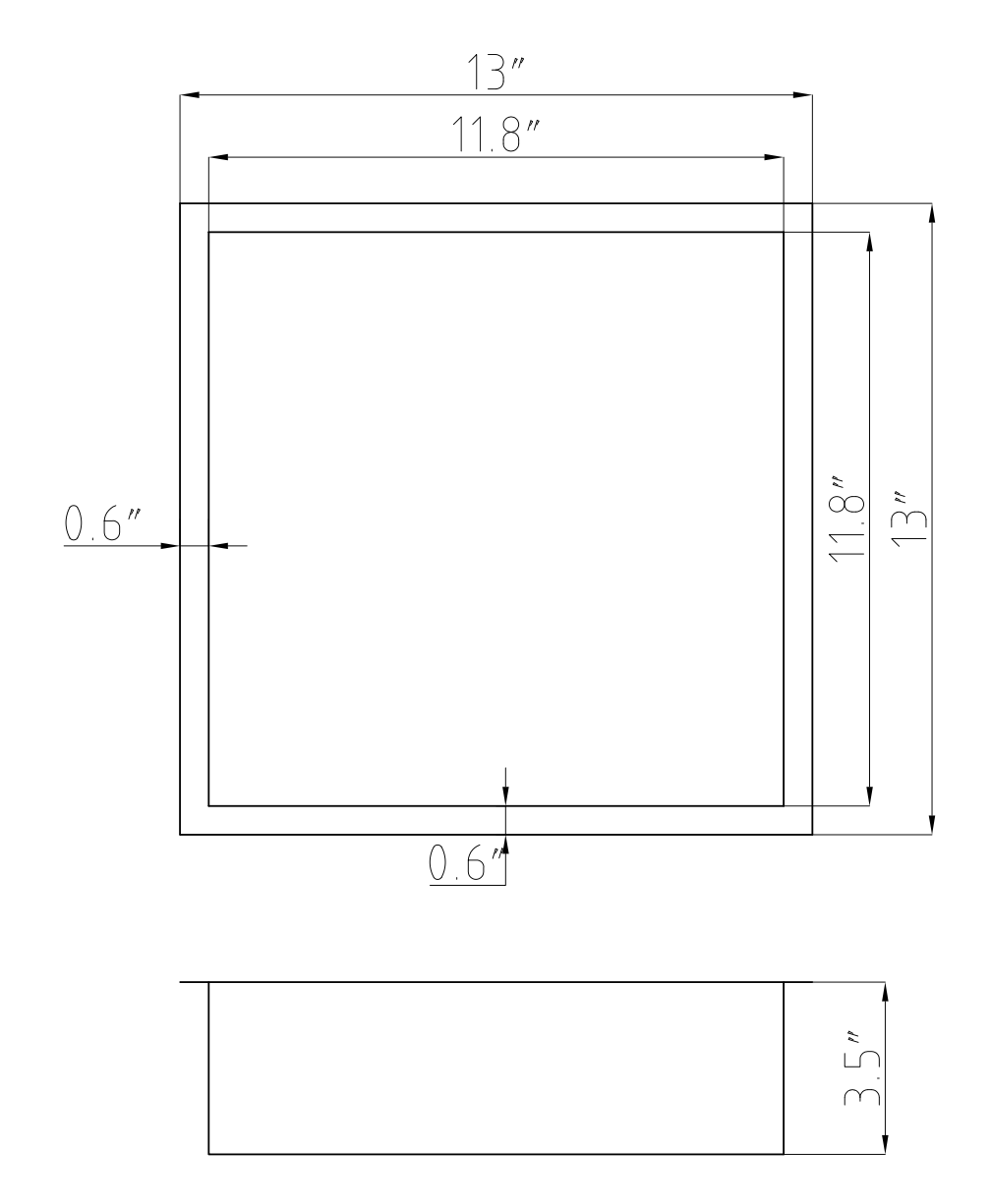 SHOWER WALL NICHE - 12 X 12" BRUSHED