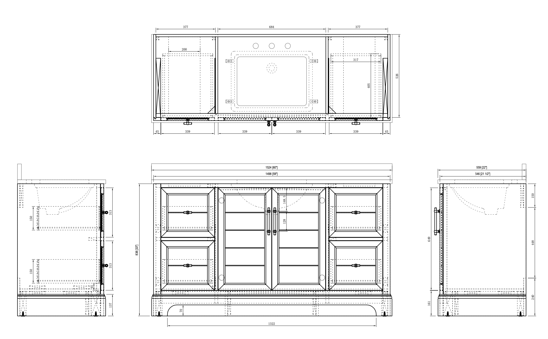 VANITY VA50 - 60" SINGLE