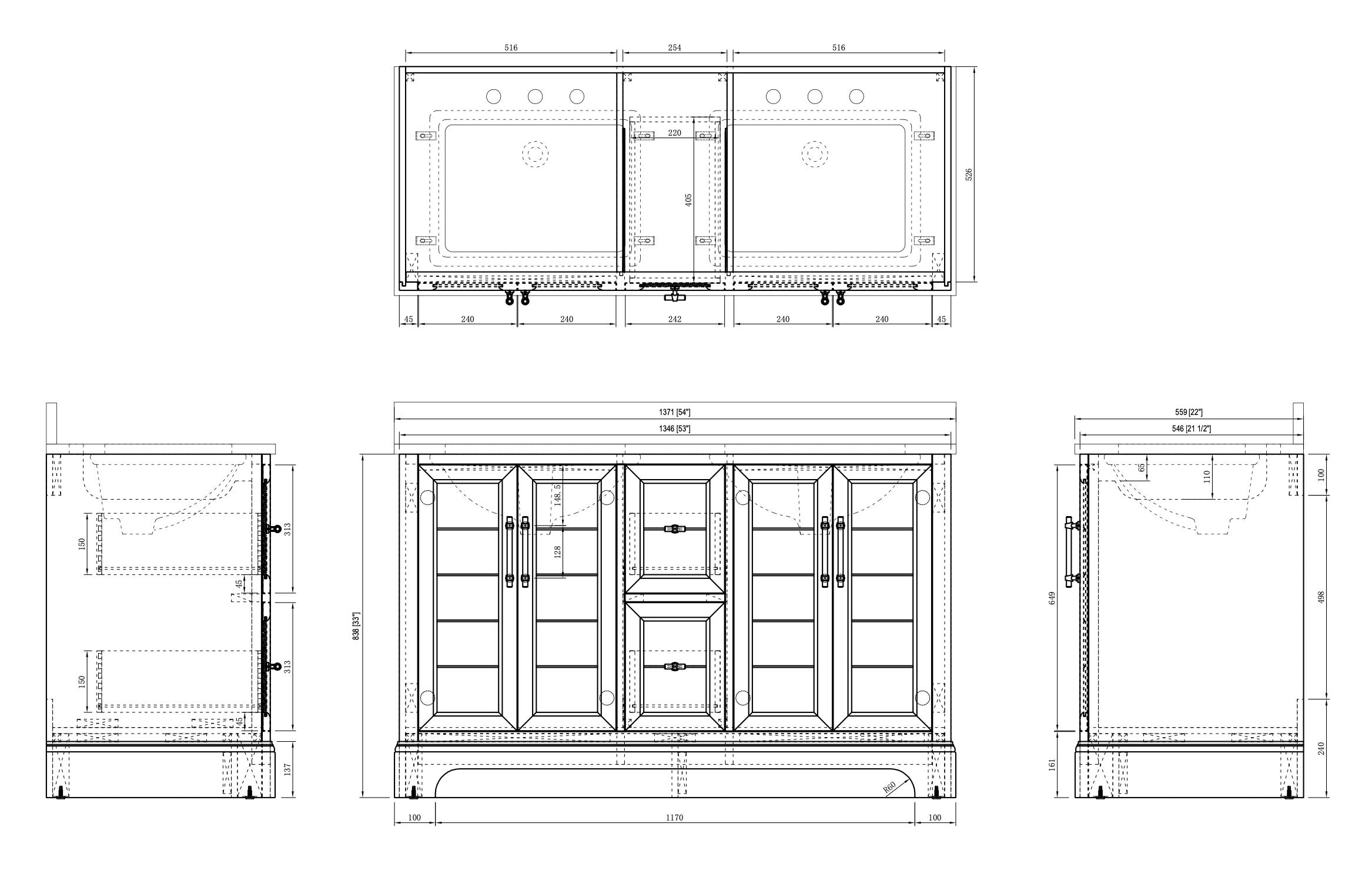 VANITY VA50 - 54" DOUBLE