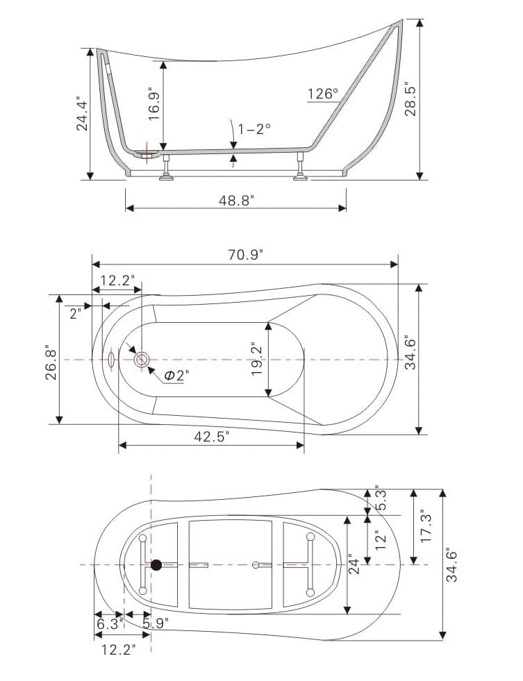 BAIN AUTOPORTANT - V6512 - SALLE DE BAIN VODA