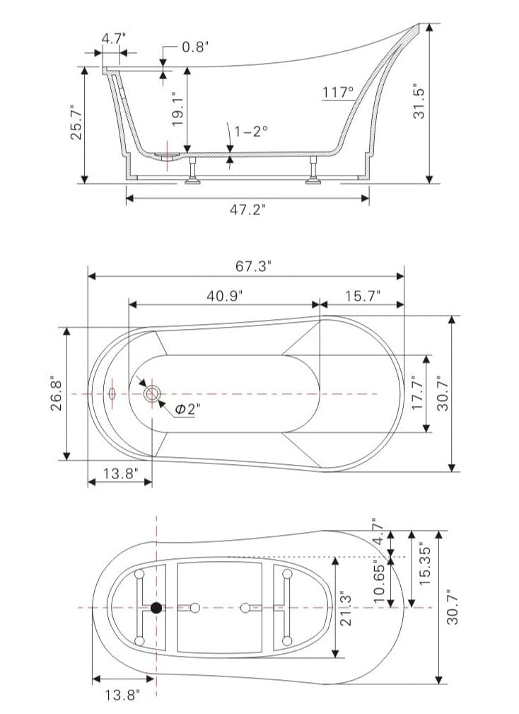 BAIN AUTOPORTANT - V6803 - SALLE DE BAIN VODA