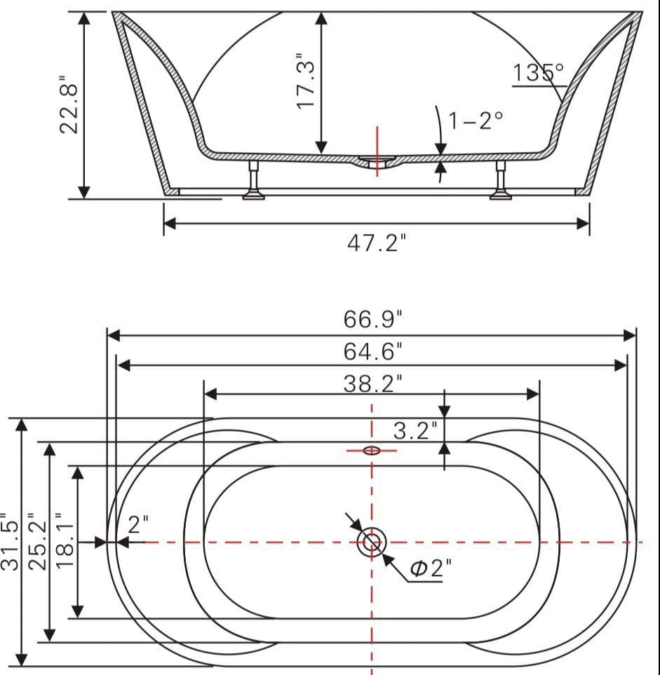 BAIN AUTOPORTANT - V6804 - SALLE DE BAIN VODA