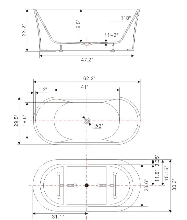 BAIN AUTOPORTANT - V6809 - SALLE DE BAIN VODA